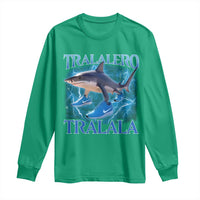 Tralalero Tralala Shark Long Sleeve Shirt Funny Internet Brainrot Memes Gen Alpha - Wonder Print Shop
