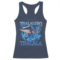 Tralalero Tralala Shark Racerback Tank Top Funny Internet Brainrot Memes Gen Alpha - Wonder Print Shop