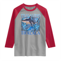 Tralalero Tralala Shark Raglan Shirt Funny Internet Brainrot Memes Gen Alpha - Wonder Print Shop