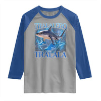Tralalero Tralala Shark Raglan Shirt Funny Internet Brainrot Memes Gen Alpha - Wonder Print Shop