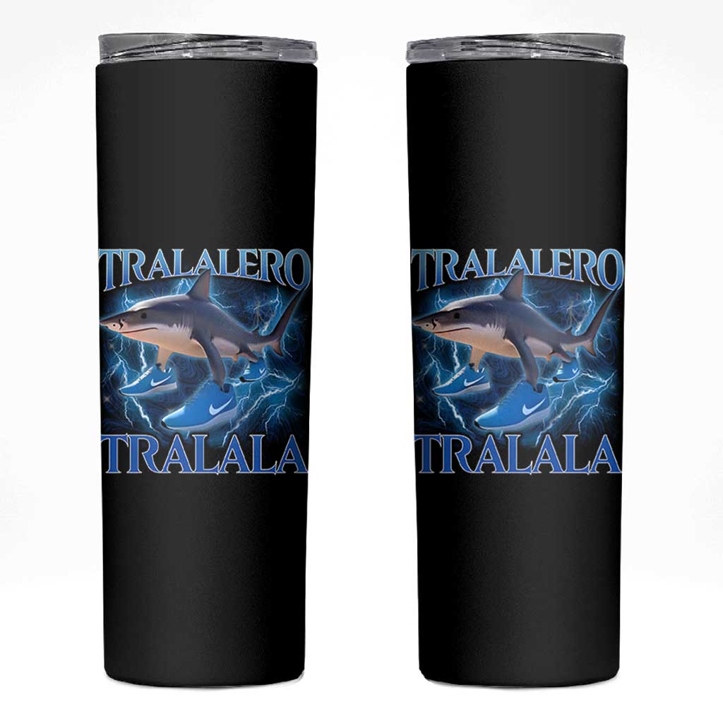 Tralalero Tralala Shark Skinny Tumbler Funny Internet Brainrot Memes Gen Alpha - Wonder Print Shop