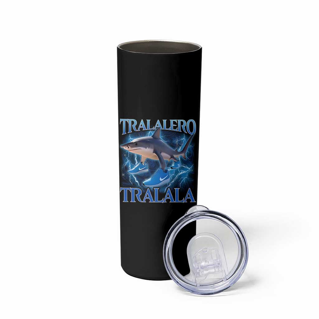 Tralalero Tralala Shark Skinny Tumbler Funny Internet Brainrot Memes Gen Alpha - Wonder Print Shop