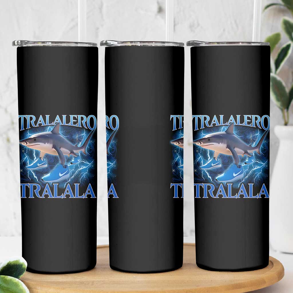 Tralalero Tralala Shark Skinny Tumbler Funny Internet Brainrot Memes Gen Alpha - Wonder Print Shop