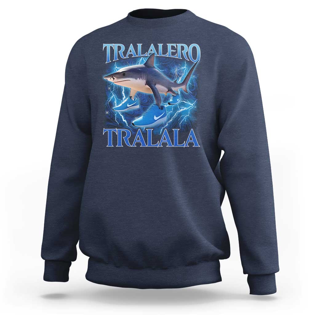 Tralalero Tralala Shark Sweatshirt Funny Internet Brainrot Memes Gen Alpha - Wonder Print Shop