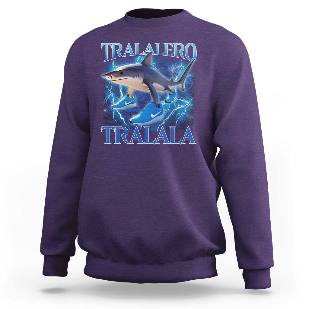 Tralalero Tralala Shark Sweatshirt Funny Internet Brainrot Memes Gen Alpha - Wonder Print Shop