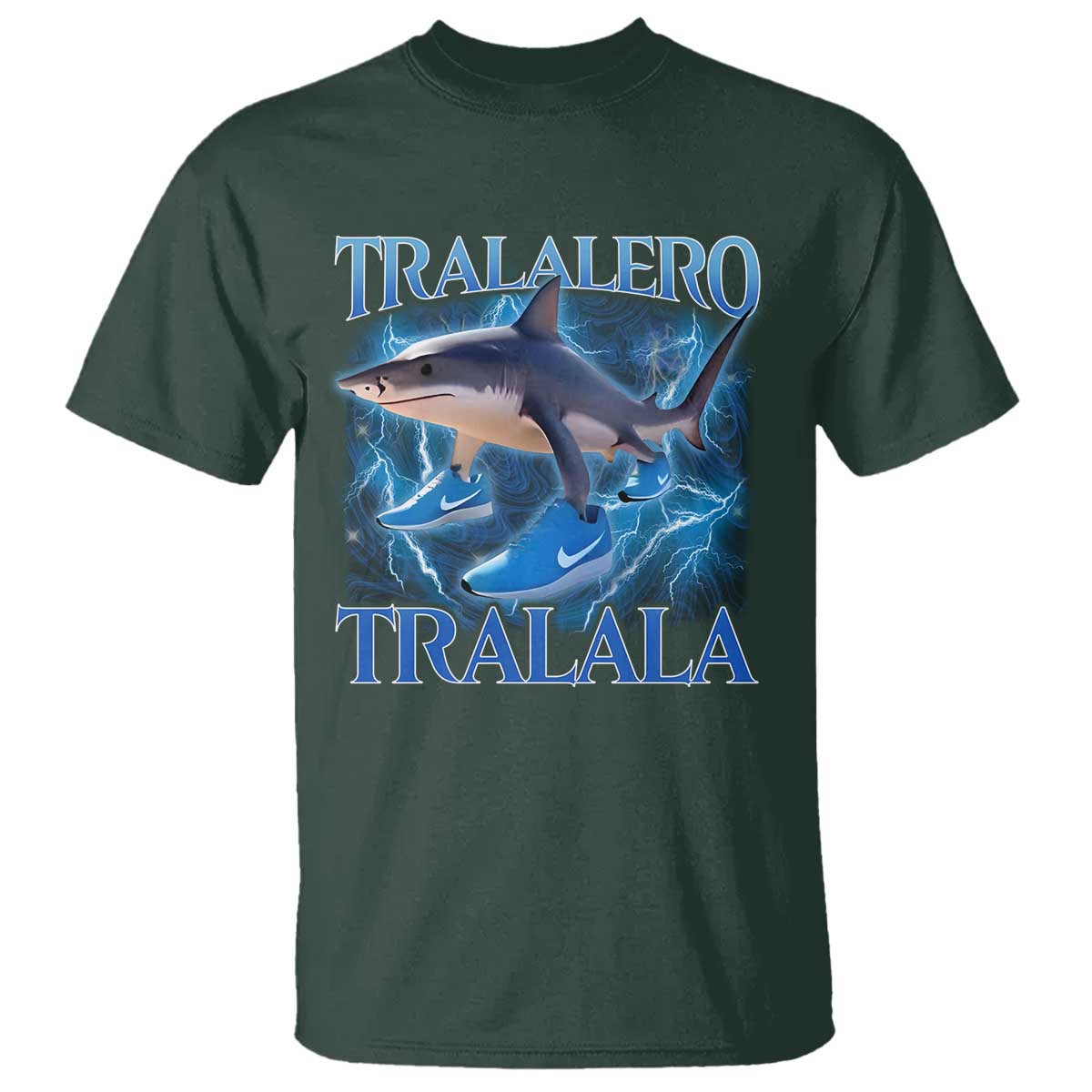 Tralalero Tralala Shark T Shirt Funny Internet Brainrot Memes Gen Alpha - Wonder Print Shop