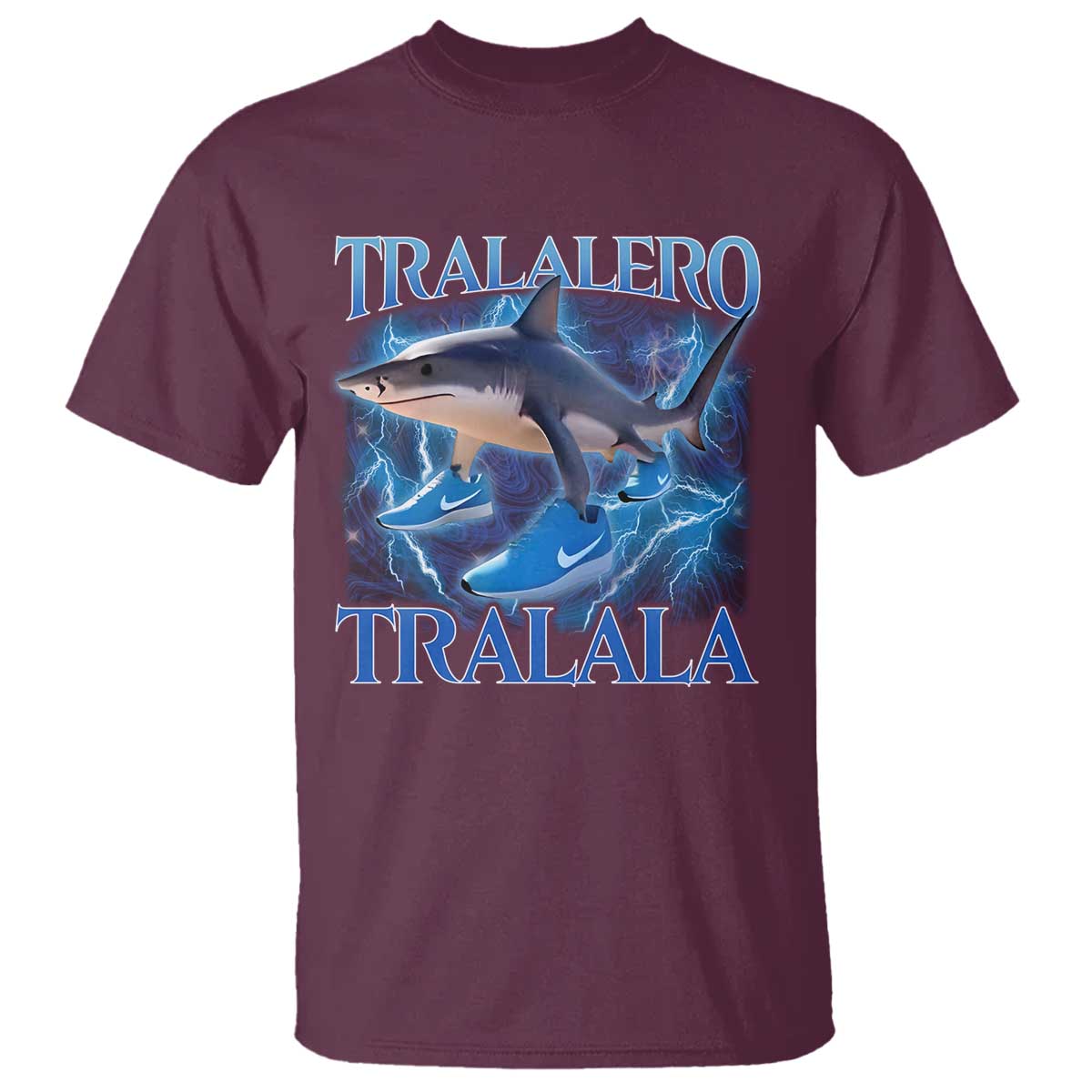 Tralalero Tralala Shark T Shirt Funny Internet Brainrot Memes Gen Alpha - Wonder Print Shop