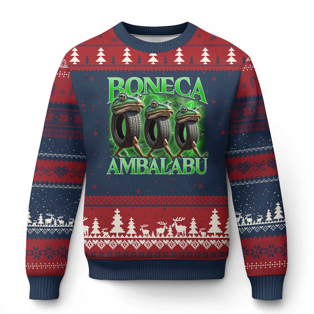 Boneca Ambalabu Frog Ugly Christmas Sweater Funny Internet Brainrot Memes Gen Alpha - Wonder Print Shop