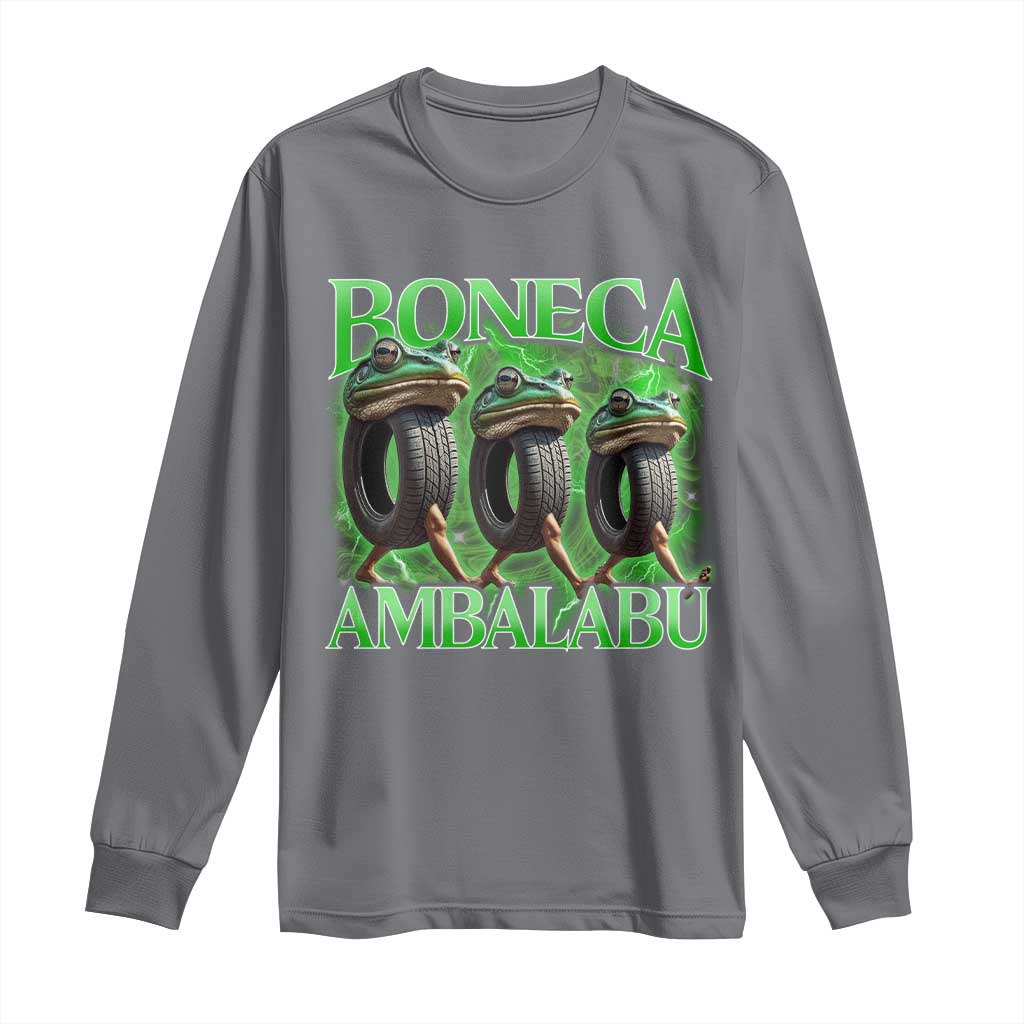 Boneca Ambalabu Frog Long Sleeve Shirt Funny Internet Brainrot Memes Gen Alpha - Wonder Print Shop