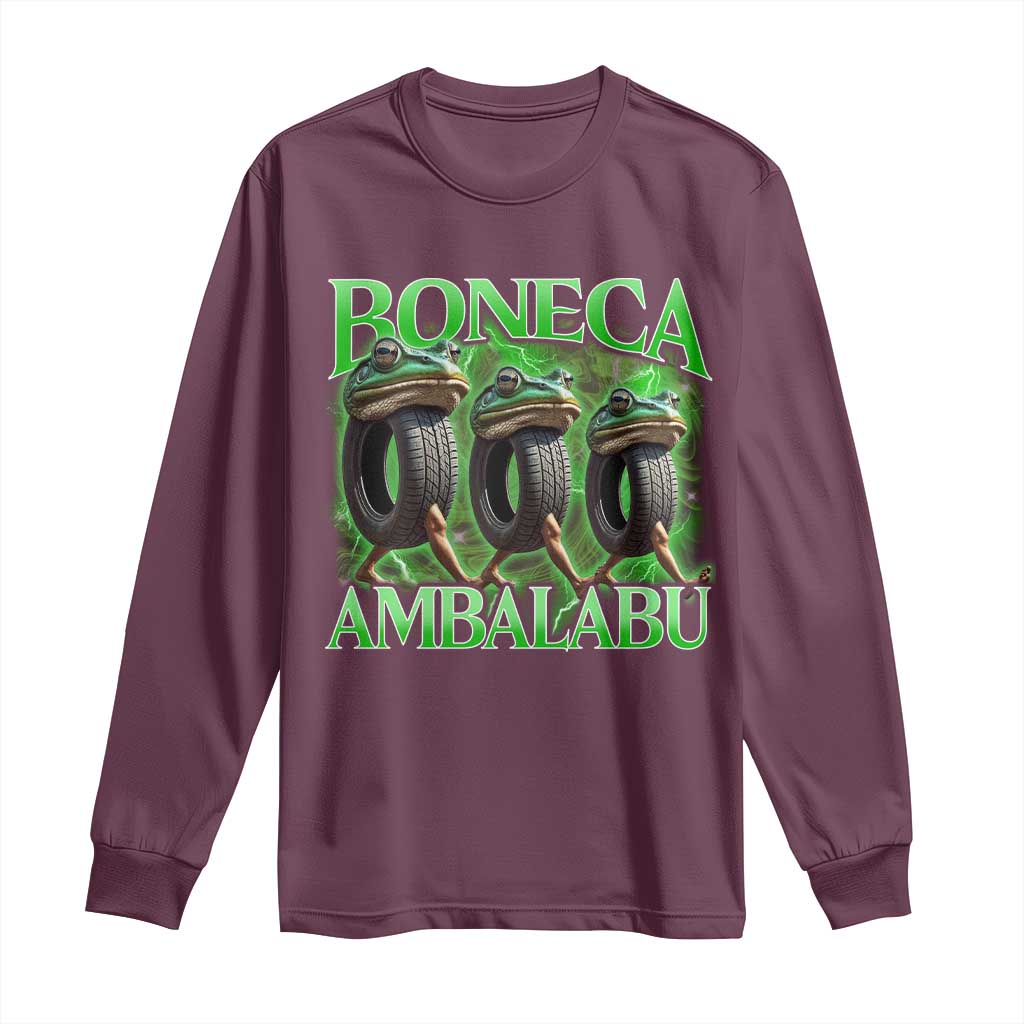 Boneca Ambalabu Frog Long Sleeve Shirt Funny Internet Brainrot Memes Gen Alpha - Wonder Print Shop