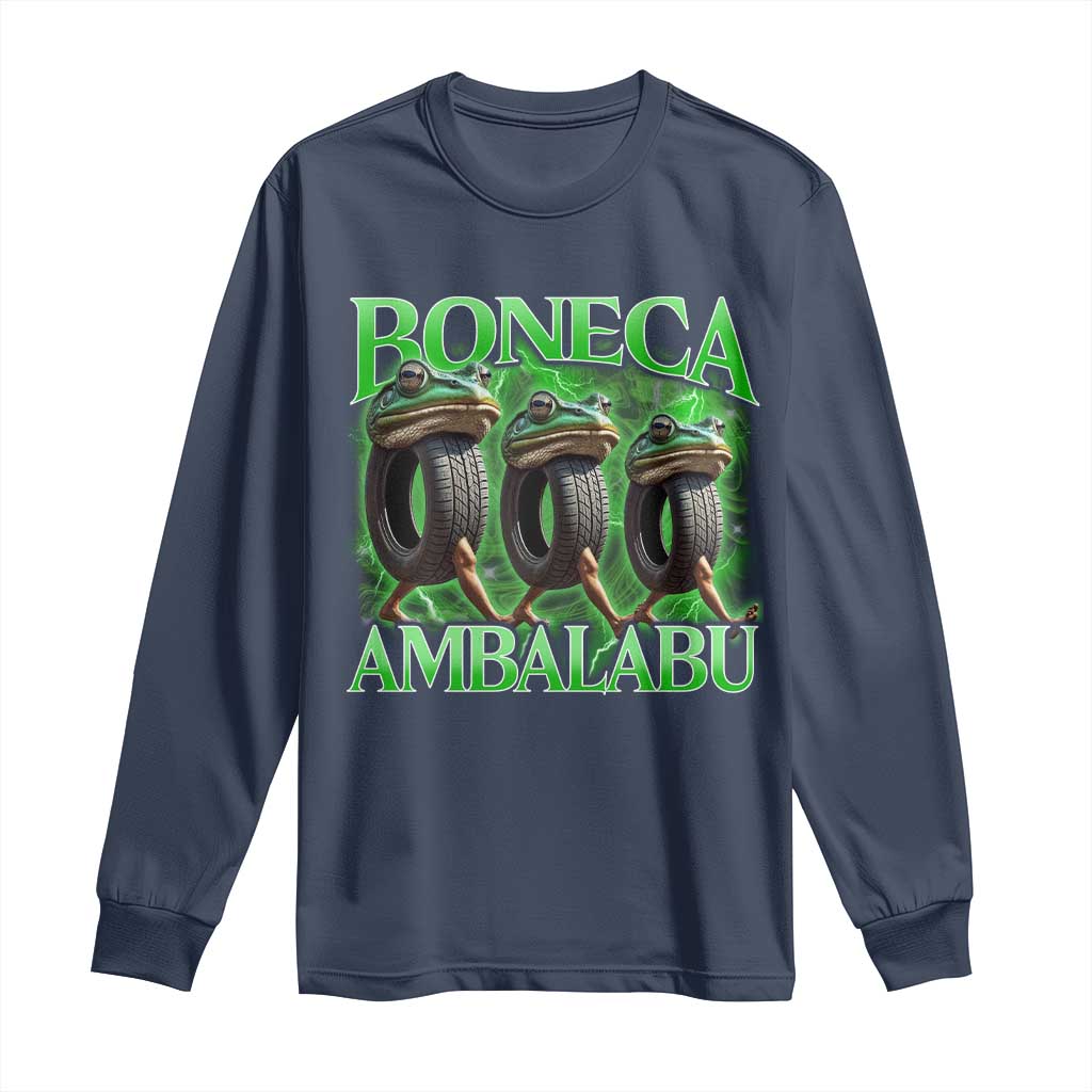 Boneca Ambalabu Frog Long Sleeve Shirt Funny Internet Brainrot Memes Gen Alpha - Wonder Print Shop