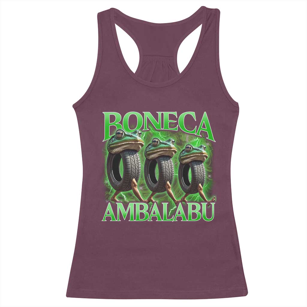 Boneca Ambalabu Frog Racerback Tank Top Funny Internet Brainrot Memes Gen Alpha - Wonder Print Shop