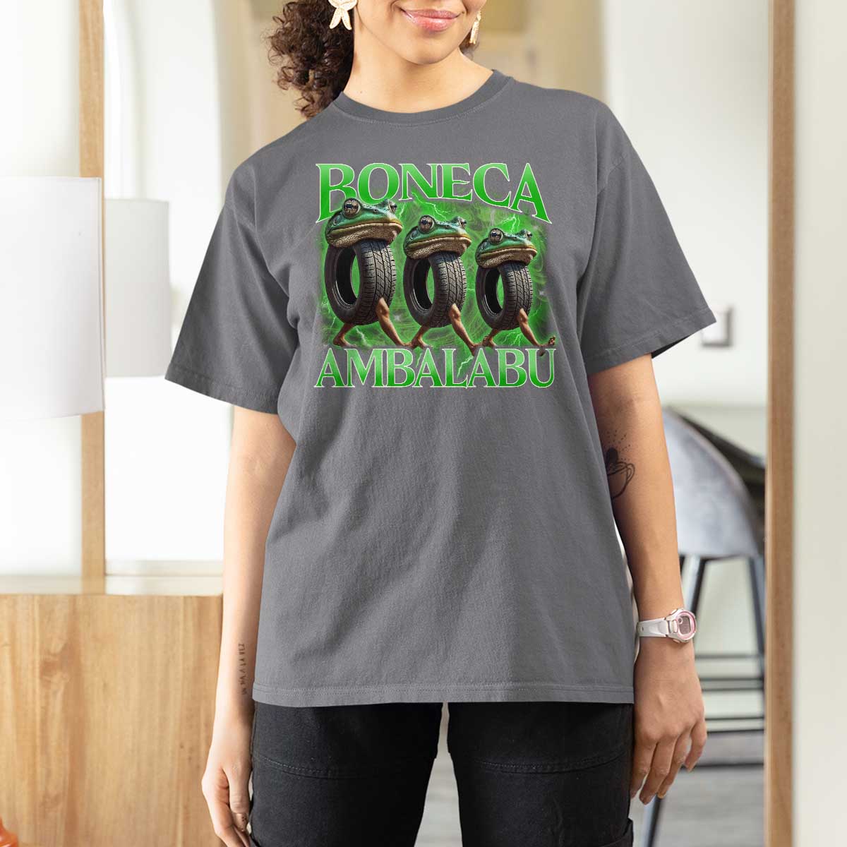 Boneca Ambalabu Frog T Shirt For Women Funny Internet Brainrot Memes Gen Alpha - Wonder Print Shop