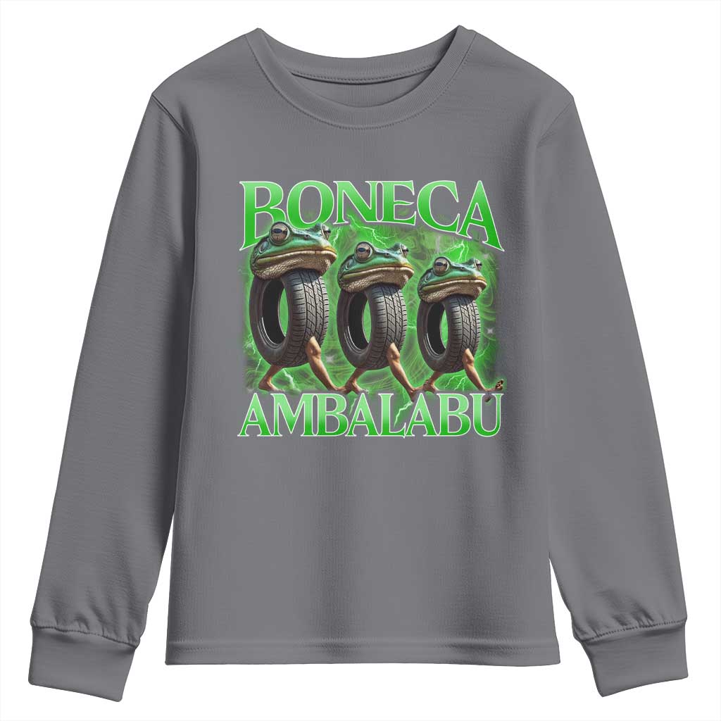 Boneca Ambalabu Frog Youth Sweatshirt Funny Internet Brainrot Memes Gen Alpha - Wonder Print Shop