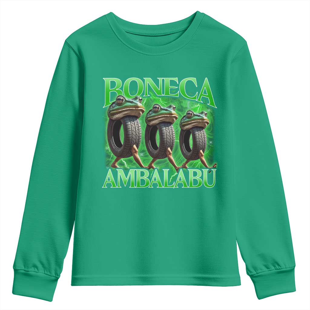 Boneca Ambalabu Frog Youth Sweatshirt Funny Internet Brainrot Memes Gen Alpha - Wonder Print Shop