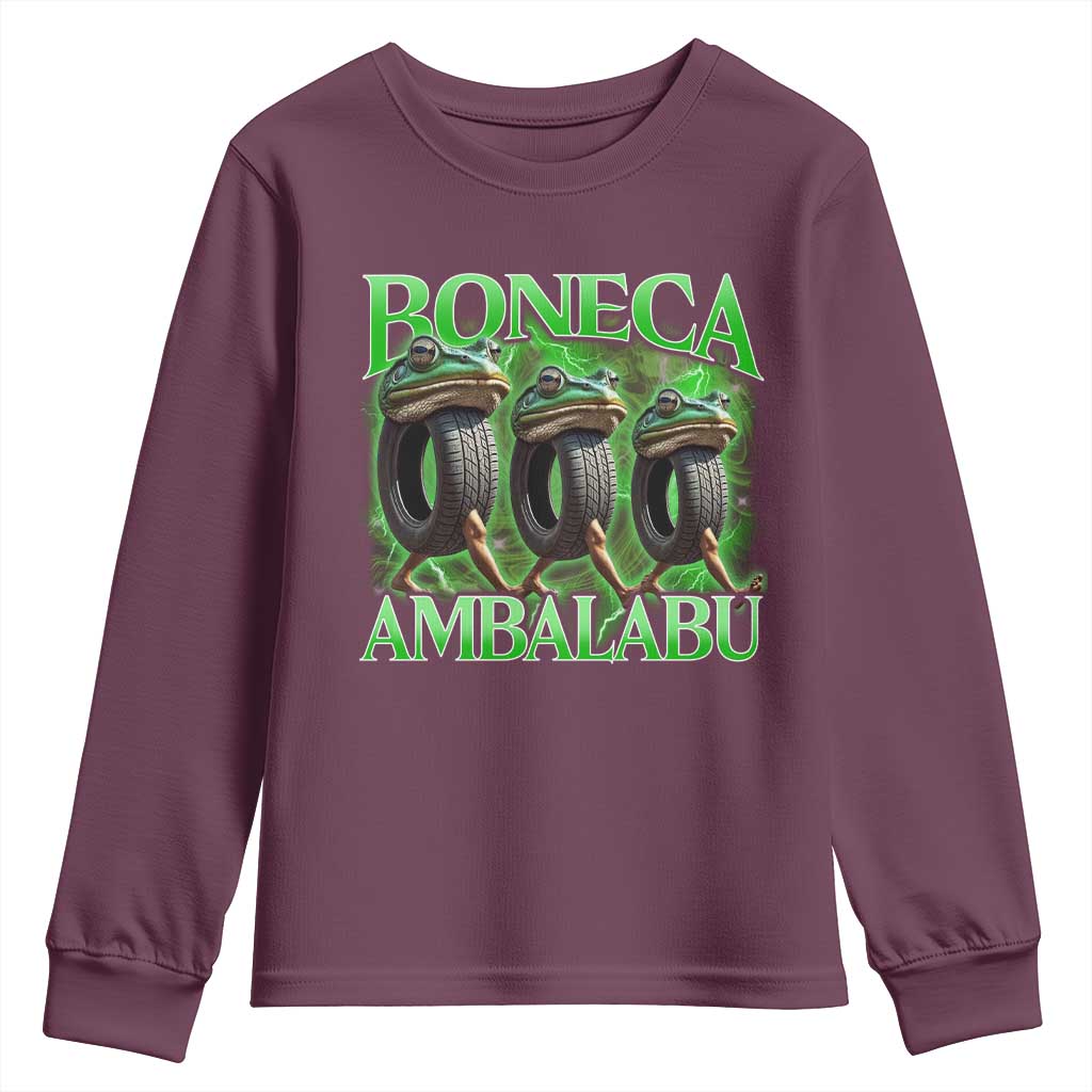 Boneca Ambalabu Frog Youth Sweatshirt Funny Internet Brainrot Memes Gen Alpha - Wonder Print Shop