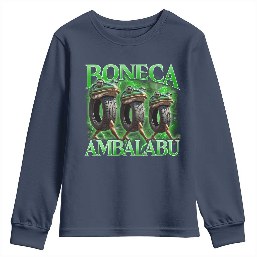 Boneca Ambalabu Frog Youth Sweatshirt Funny Internet Brainrot Memes Gen Alpha - Wonder Print Shop