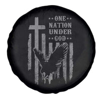 One Nation Under God Spare Tire Cover American Flag Bald Eagle 4th Of July Patriotic Christian - Wonder Print Shop