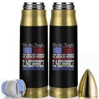 Thomas Jefferson Bullet Tumbler The Greatest Danger To Freedom Patriotic USA Flag - Wonder Print Shop