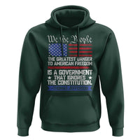 Thomas Jefferson Hoodie The Greatest Danger To Freedom Patriotic USA Flag - Wonder Print Shop