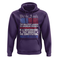Thomas Jefferson Hoodie The Greatest Danger To Freedom Patriotic USA Flag - Wonder Print Shop