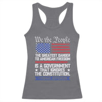 Thomas Jefferson Racerback Tank Top The Greatest Danger To Freedom Patriotic USA Flag - Wonder Print Shop