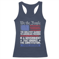 Thomas Jefferson Racerback Tank Top The Greatest Danger To Freedom Patriotic USA Flag - Wonder Print Shop
