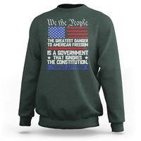 Thomas Jefferson Sweatshirt The Greatest Danger To Freedom Patriotic USA Flag - Wonder Print Shop