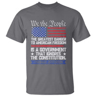 Thomas Jefferson T Shirt The Greatest Danger To Freedom Patriotic USA Flag - Wonder Print Shop
