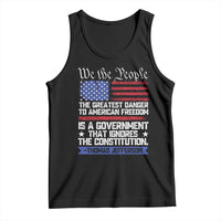Thomas Jefferson Tank Top The Greatest Danger To Freedom Patriotic USA Flag - Wonder Print Shop
