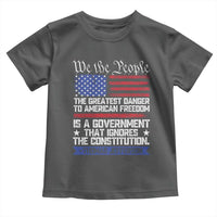 Thomas Jefferson Toddler T Shirt The Greatest Danger To Freedom Patriotic USA Flag - Wonder Print Shop