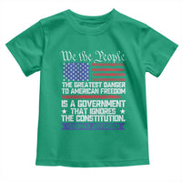 Thomas Jefferson Toddler T Shirt The Greatest Danger To Freedom Patriotic USA Flag - Wonder Print Shop