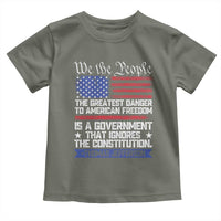 Thomas Jefferson Toddler T Shirt The Greatest Danger To Freedom Patriotic USA Flag - Wonder Print Shop