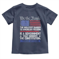 Thomas Jefferson Toddler T Shirt The Greatest Danger To Freedom Patriotic USA Flag - Wonder Print Shop