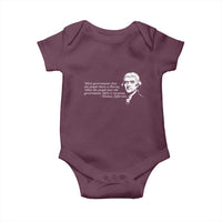 Thomas Jefferson Baby Onesie When Governments Fear The People There Is Liberty - Wonder Print Shop