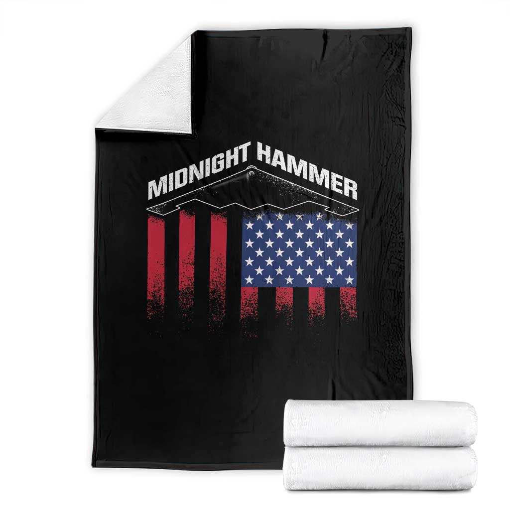 Operation Midnight Hammer Throw Blanket Tactical Warfare Jets Bombers Military American Flag