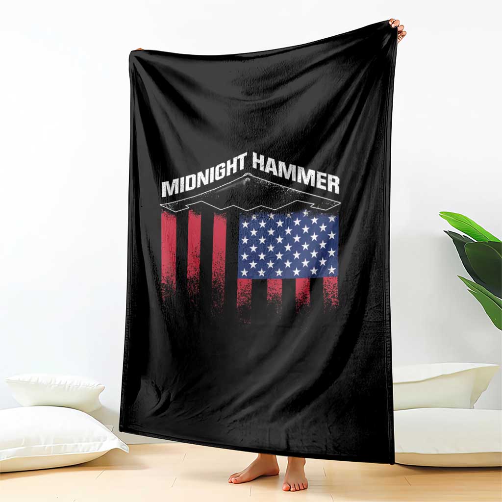 Operation Midnight Hammer Throw Blanket Tactical Warfare Jets Bombers Military American Flag