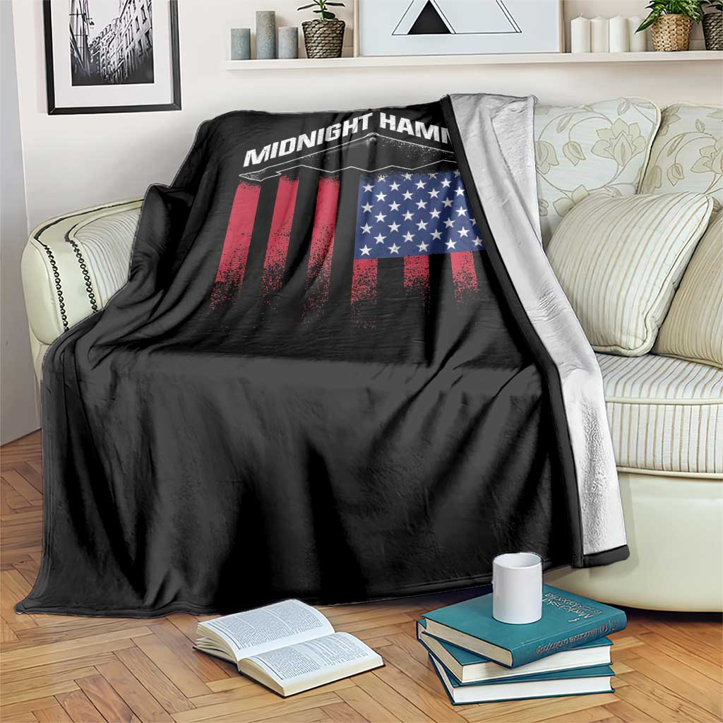 Operation Midnight Hammer Throw Blanket Tactical Warfare Jets Bombers Military American Flag