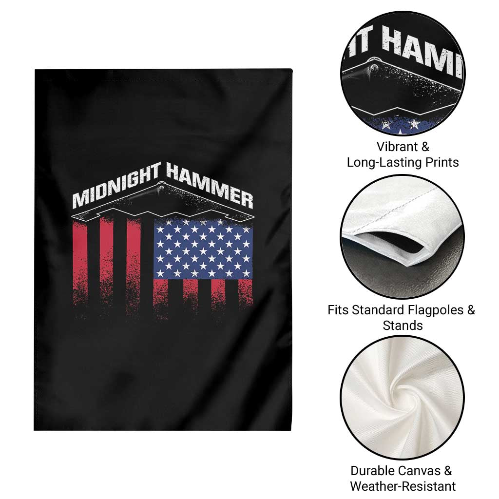 Operation Midnight Hammer Garden Flag Tactical Warfare Jets Bombers Military American Flag