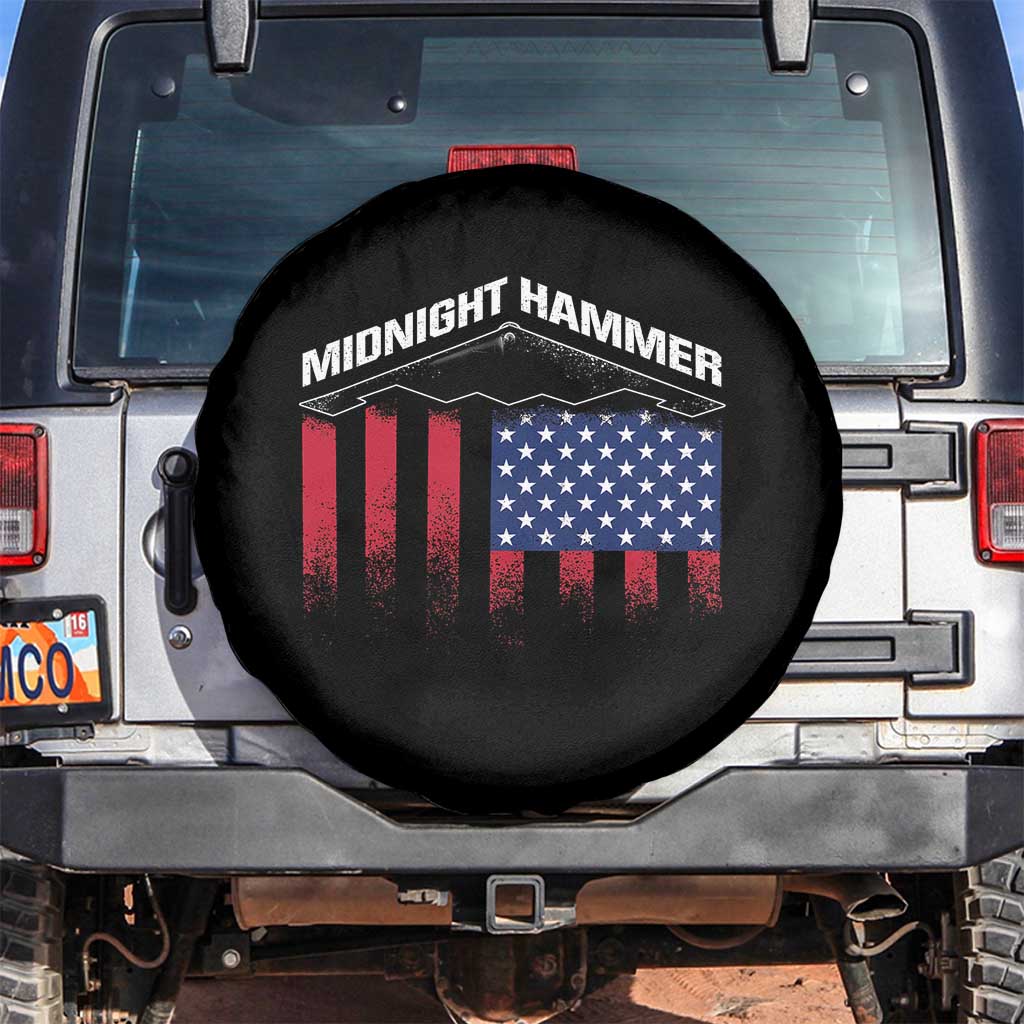 Operation Midnight Hammer Spare Tire Cover Tactical Warfare Jets Bombers Military American Flag