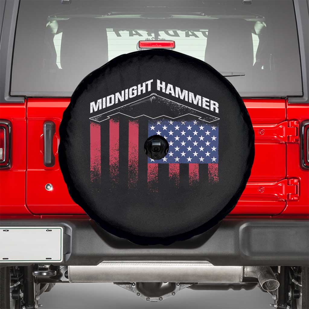 Operation Midnight Hammer Spare Tire Cover Tactical Warfare Jets Bombers Military American Flag