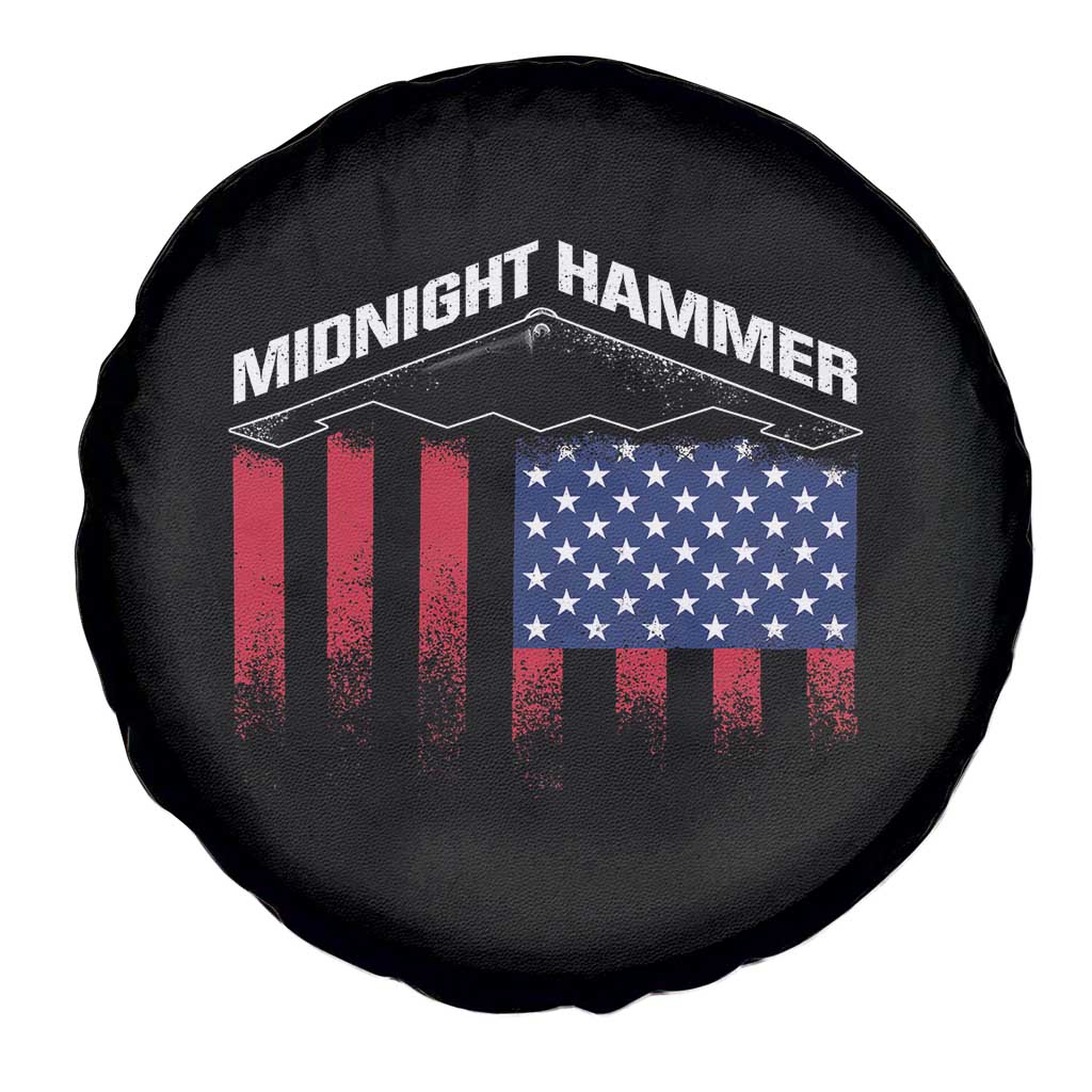Operation Midnight Hammer Spare Tire Cover Tactical Warfare Jets Bombers Military American Flag