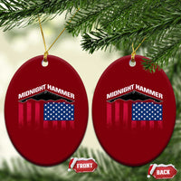 Operation Midnight Hammer Ceramic Ornament Tactical Warfare Jets Bombers Military American Flag