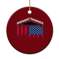 Operation Midnight Hammer Ceramic Ornament Tactical Warfare Jets Bombers Military American Flag