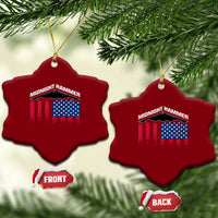 Operation Midnight Hammer Ceramic Ornament Tactical Warfare Jets Bombers Military American Flag