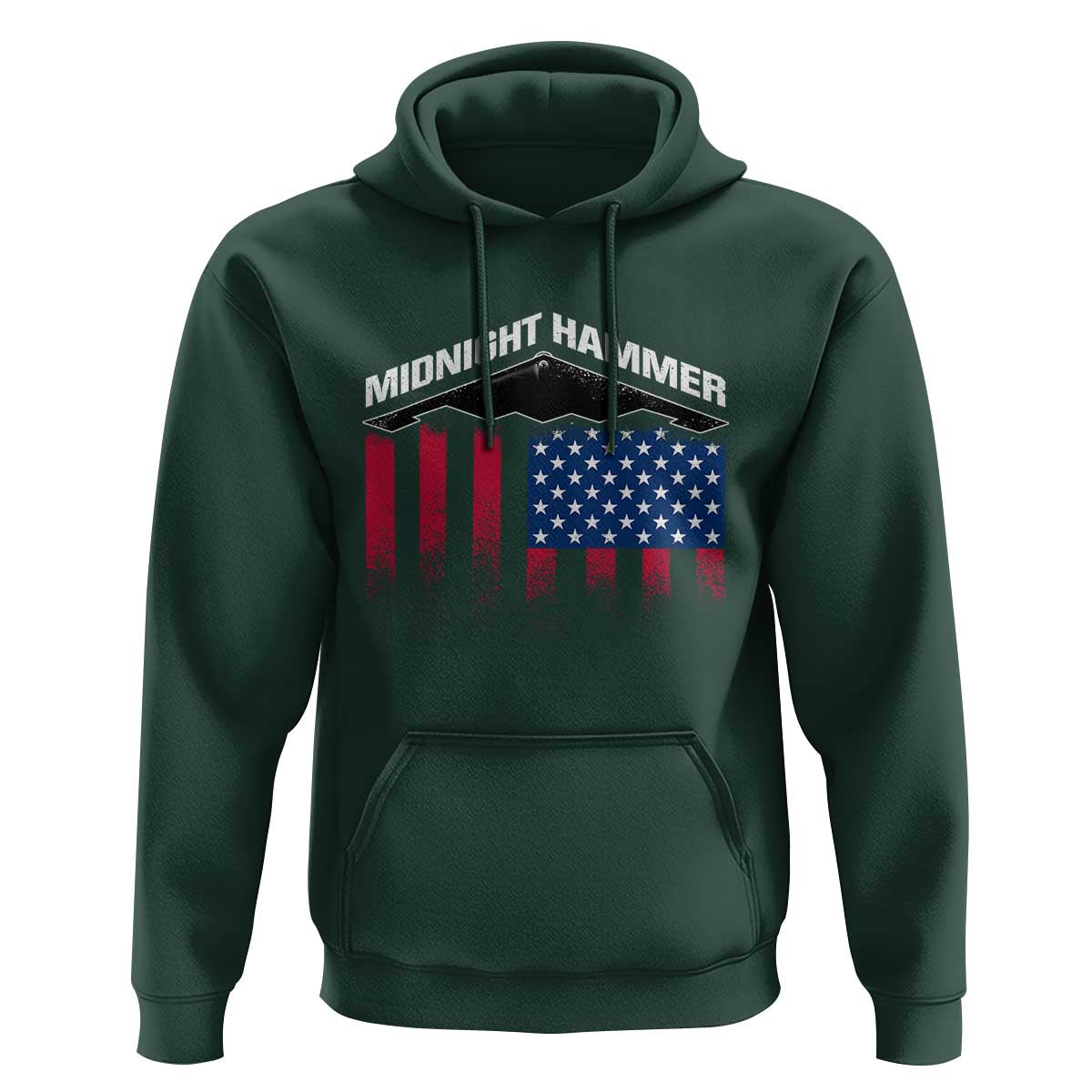 Operation Midnight Hammer Hoodie Tactical Warfare Jets Bombers Military American Flag