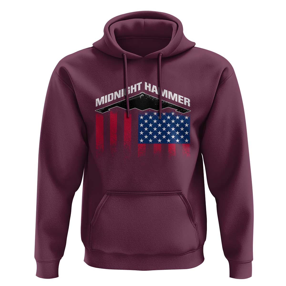 Operation Midnight Hammer Hoodie Tactical Warfare Jets Bombers Military American Flag