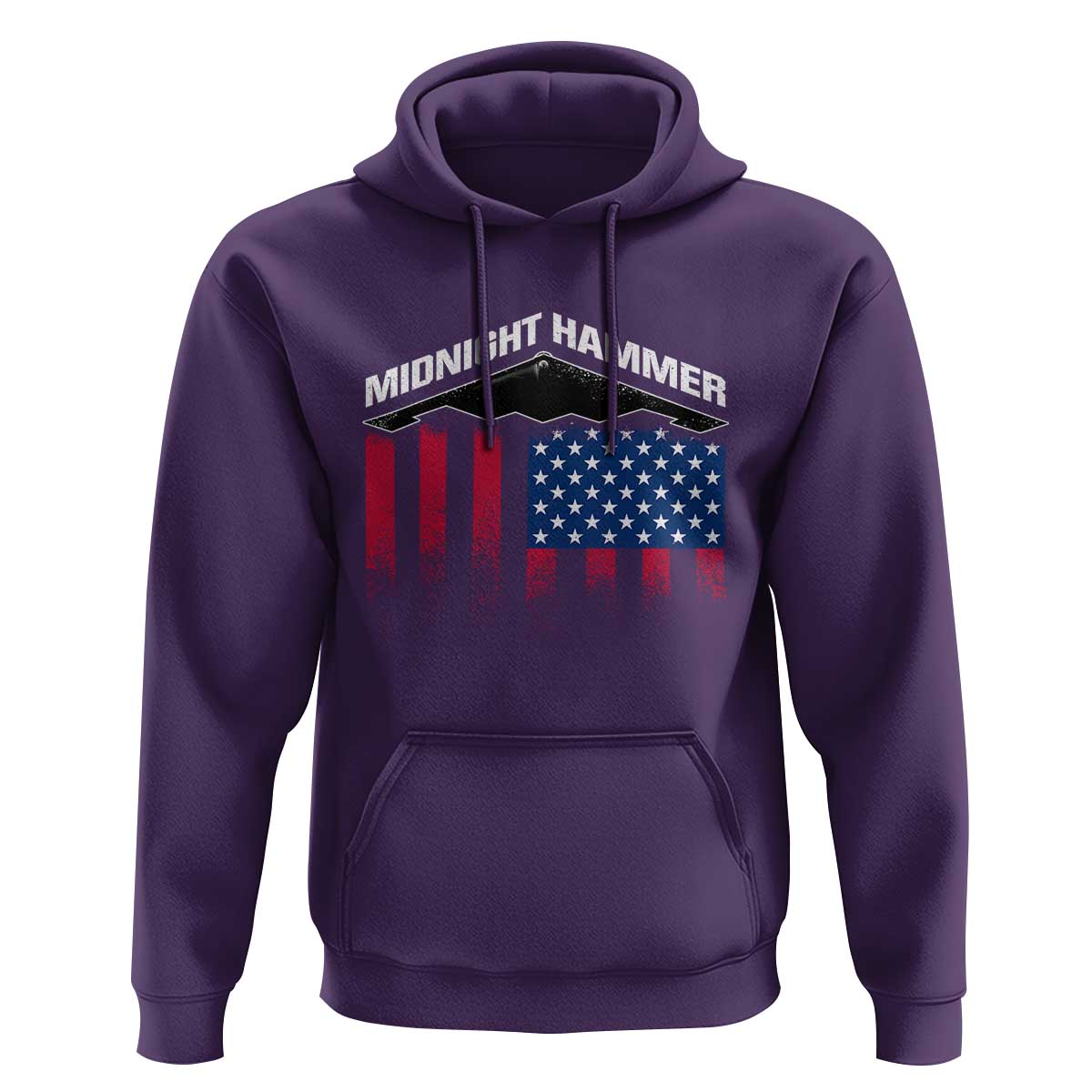 Operation Midnight Hammer Hoodie Tactical Warfare Jets Bombers Military American Flag