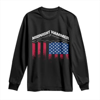 Operation Midnight Hammer Long Sleeve Shirt Tactical Warfare Jets Bombers Military American Flag