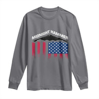Operation Midnight Hammer Long Sleeve Shirt Tactical Warfare Jets Bombers Military American Flag